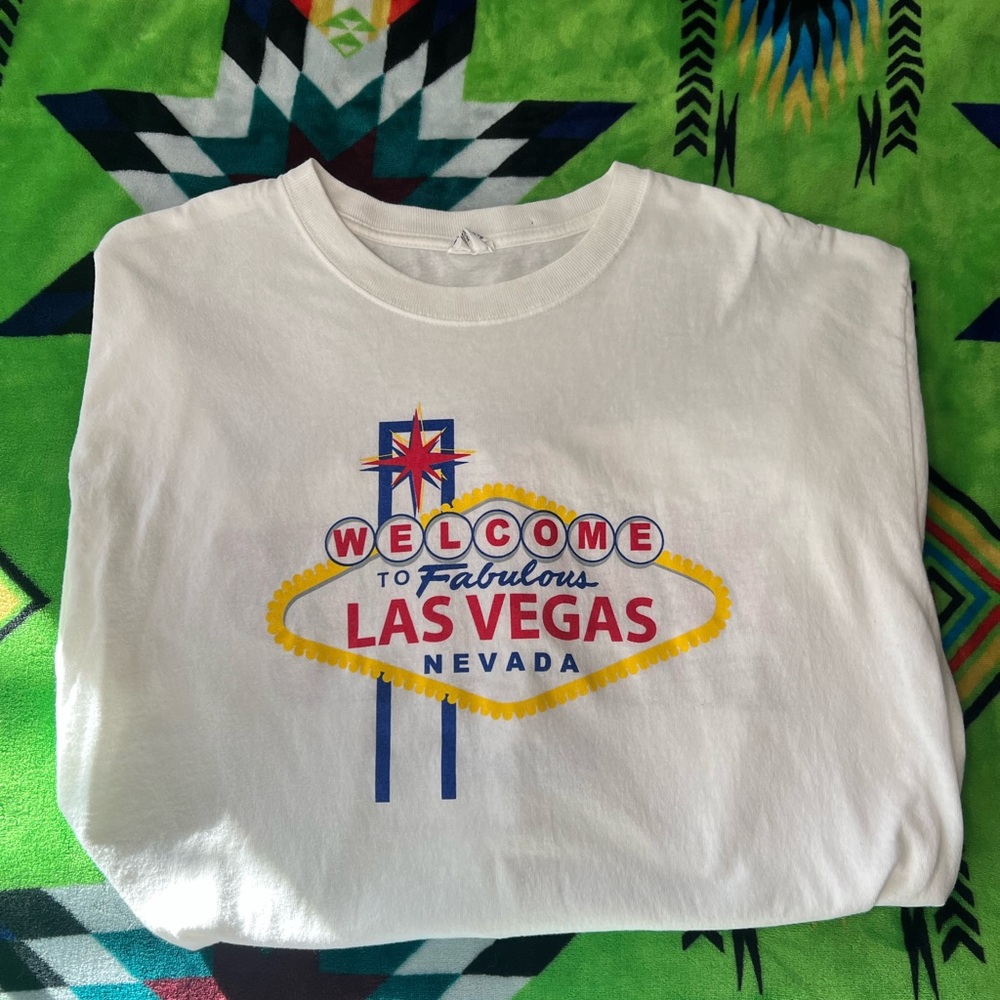 White Las Vegas Graphic T-Shirt